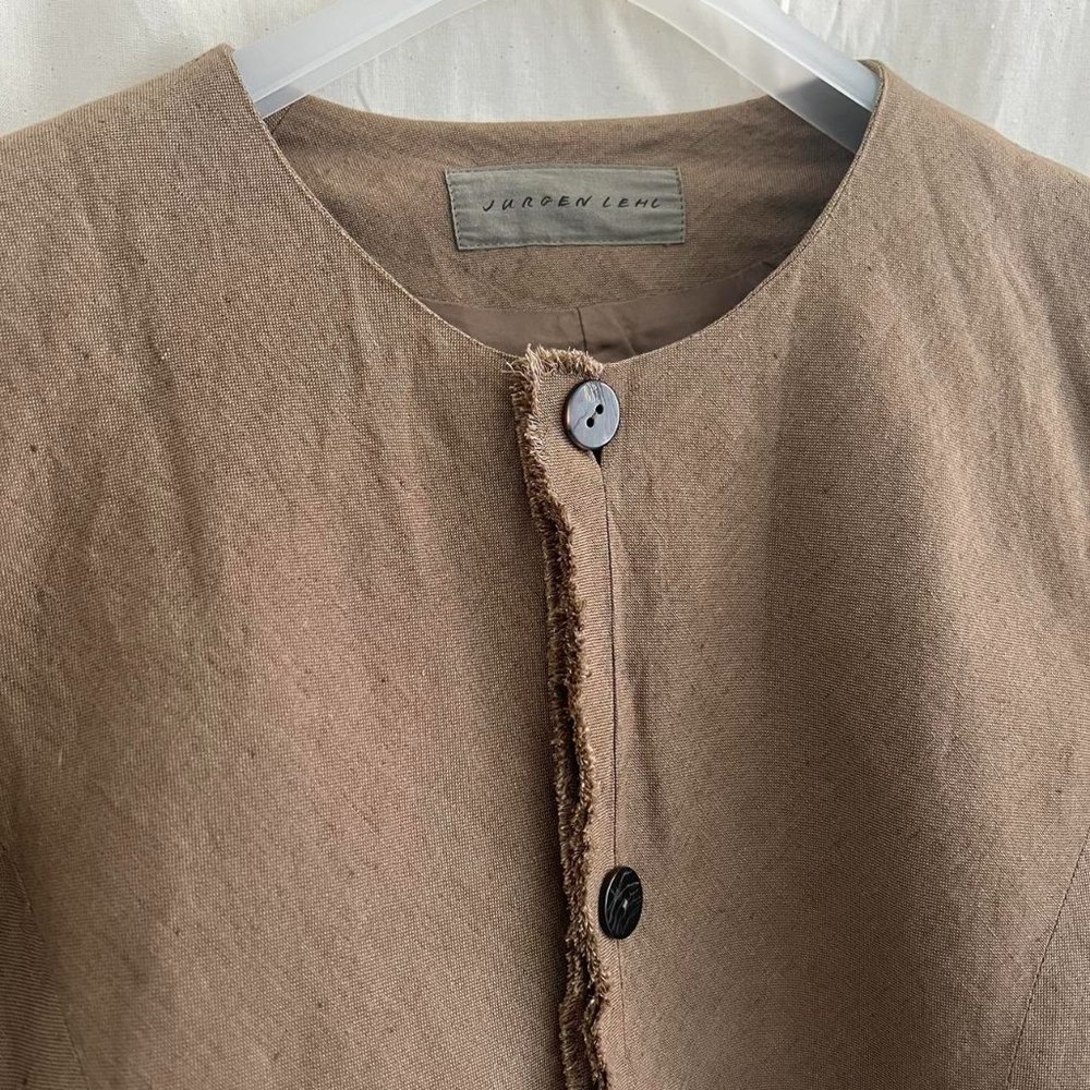 Jurgen Lehl linen jacket in chestnut - Picture 4 of 8